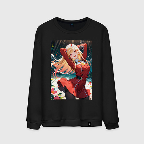 Мужской свитшот Марин Китагава косплей 002 Darling in the Franxx / Черный – фото 1