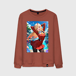 Свитшот хлопковый мужской Марин Китагава косплей 002 Darling in the Franxx, цвет: кирпичный