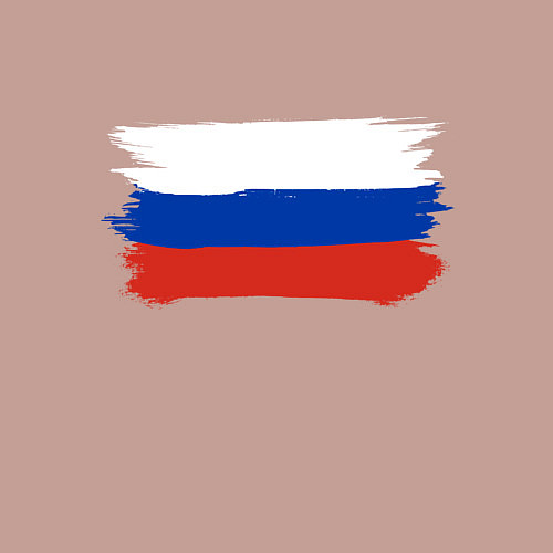 Мужской свитшот Флаг россии нарисованный / Пыльно-розовый – фото 3