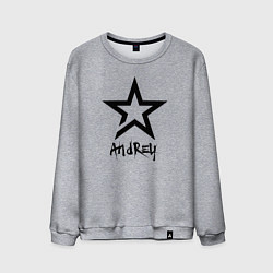 Свитшот хлопковый мужской Андрей - звезда, цвет: меланж