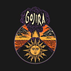 Свитшот хлопковый мужской Gojira - Magma, цвет: черный — фото 2