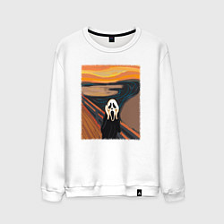 Мужской свитшот Крик картина мунка