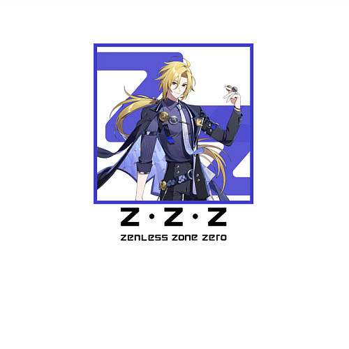 Мужской свитшот Хьюго Влад - Zenless Zone Zero / Белый – фото 3