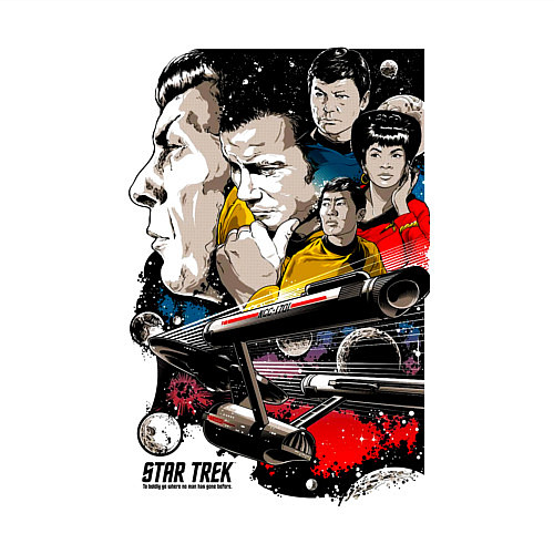 Мужской свитшот Star Trek: Команда Энтерпрайз / Белый – фото 3