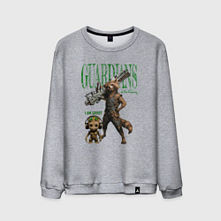 Мужской свитшот Малыш грут и енот ракета из стражи галактики