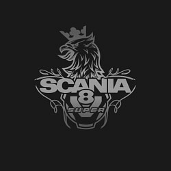 Свитшот хлопковый мужской Scania super, цвет: черный — фото 2