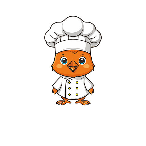 Мужской свитшот Цыплёнок повар / Белый – фото 3