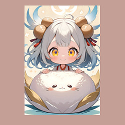 Свитшот хлопковый мужской Малышка с питомцем, цвет: пыльно-розовый — фото 2