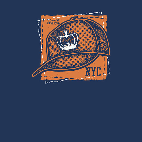 Мужской свитшот New York king / Тёмно-синий – фото 3