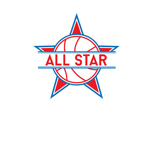 Мужской свитшот All-star basketball / Белый – фото 3