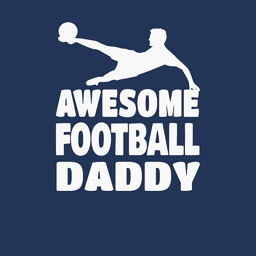 Мужской свитшот Классный футбольный папа / Тёмно-синий – фото 3