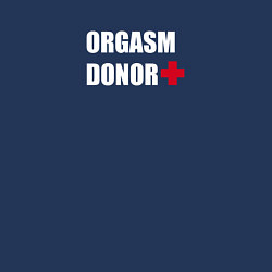 Свитшот хлопковый мужской Orgasm donor, цвет: тёмно-синий — фото 2