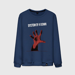 Свитшот хлопковый мужской System of a Down toxicity, цвет: тёмно-синий
