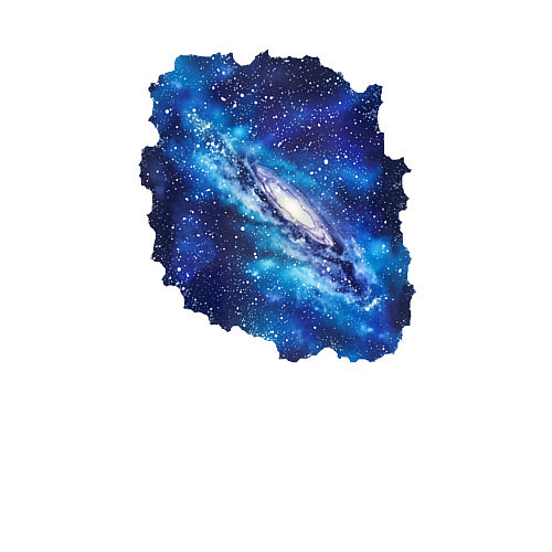 Мужской свитшот Галактика и звёзды / Белый – фото 3