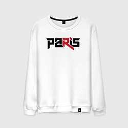 Свитшот хлопковый мужской Paris, цвет: белый