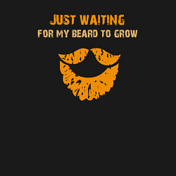 Свитшот хлопковый мужской Жду когда отрастёт борода, цвет: черный — фото 2