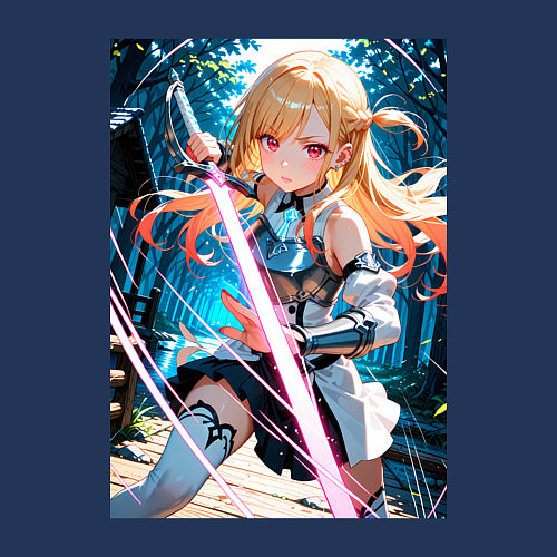 Мужской свитшот Марин Китагава косплей Асуны Юки / Тёмно-синий – фото 3