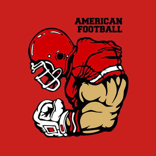 Мужской свитшот American Football / Красный – фото 3