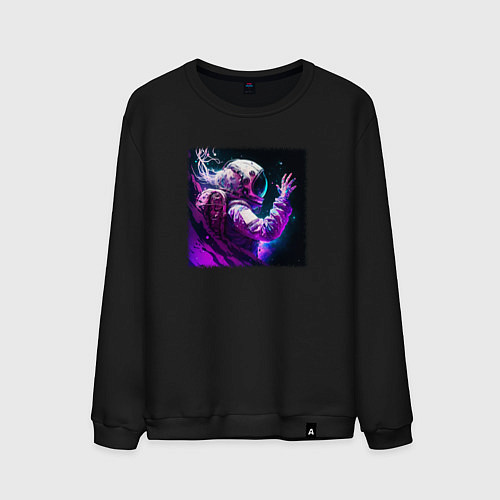 Мужской свитшот Космос в ярких красках / Черный – фото 1