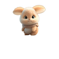 Свитшот хлопковый мужской Пушистый зайка, цвет: белый — фото 2