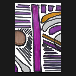 Свитшот хлопковый мужской Фиолетовая композиция, цвет: черный — фото 2