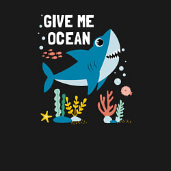 Свитшот хлопковый мужской Дайте мне океан, цвет: черный — фото 2