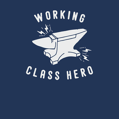 Мужской свитшот Герои рабочего класса / Тёмно-синий – фото 3
