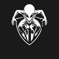 Свитшот хлопковый мужской Инопланетянин щит паркур, цвет: черный — фото 2