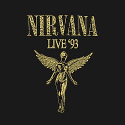 Свитшот хлопковый мужской Nirvana live 93, цвет: черный — фото 2