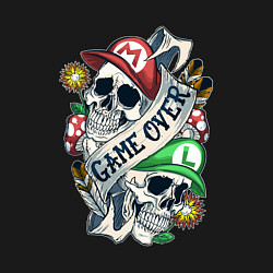 Свитшот хлопковый мужской Mario game over, цвет: черный — фото 2