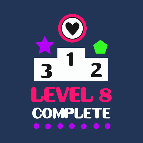 Мужской свитшот 8 уровень пройден / Тёмно-синий – фото 3