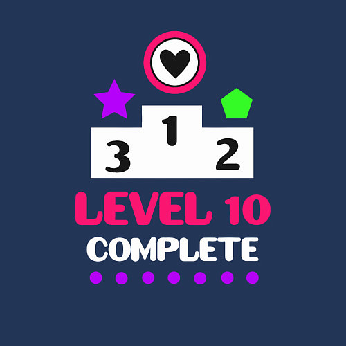 Мужской свитшот 10 уровень пройден / Тёмно-синий – фото 3