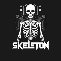 Свитшот хлопковый мужской Скелет в схемах, цвет: черный — фото 2