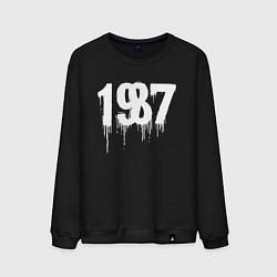 Мужской свитшот 1987 растекшиеся капли