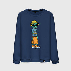 Мужской свитшот Инопланетянин в шляпе