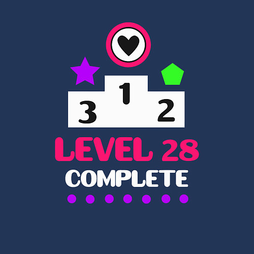 Мужской свитшот 28 уровень пройден / Тёмно-синий – фото 3