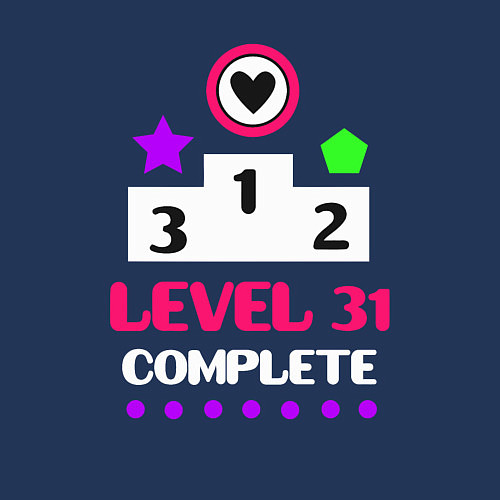 Мужской свитшот 31 уровень пройден / Тёмно-синий – фото 3