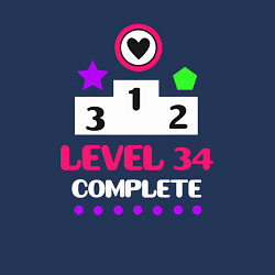 Свитшот хлопковый мужской 34 уровень пройден, цвет: тёмно-синий — фото 2