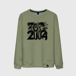 Свитшот хлопковый мужской 2004 аниме, цвет: авокадо