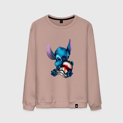 Мужской свитшот Стич вырос / Пыльно-розовый – фото 1