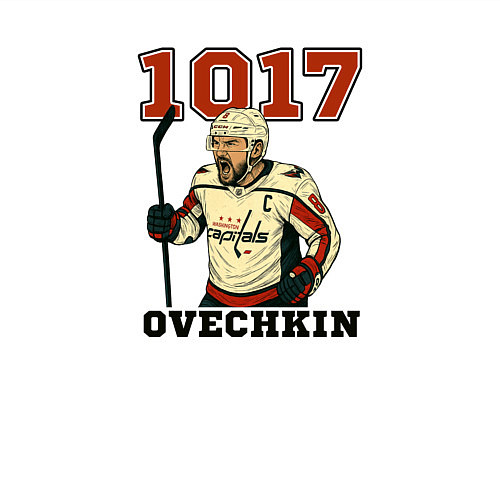 Мужской свитшот Александр Овечкин 1017 / Белый – фото 3