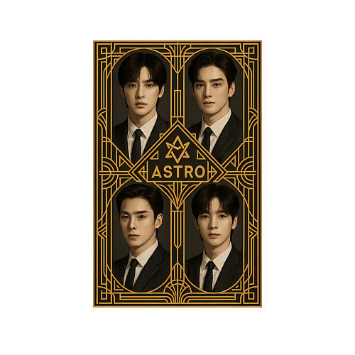 Мужской свитшот Astro золотая рамка / Белый – фото 3