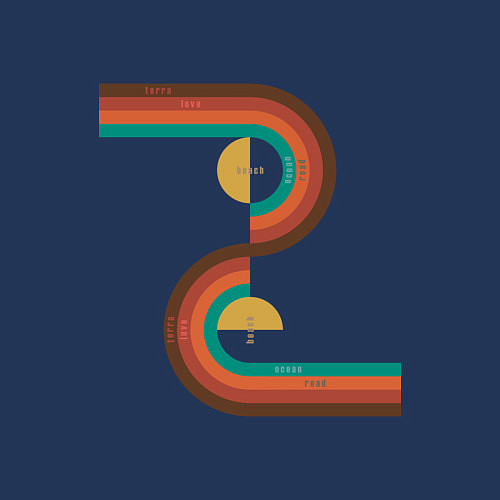 Мужской свитшот Винтажный грув маршрут / Тёмно-синий – фото 3