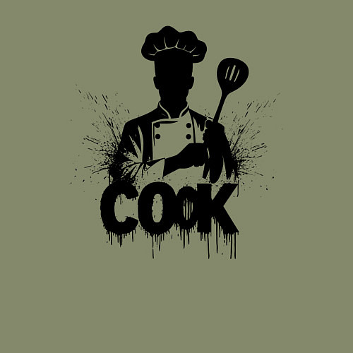 Мужской свитшот Шеф-повар с лопаткой / Авокадо – фото 3