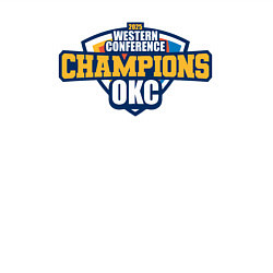 Свитшот хлопковый мужской Oklahoma west champions 2025, цвет: белый — фото 2