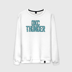 Свитшот хлопковый мужской OKC Thunder, цвет: белый