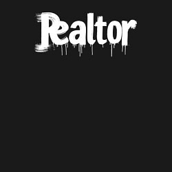 Свитшот хлопковый мужской Граффити риэлтор, цвет: черный — фото 2