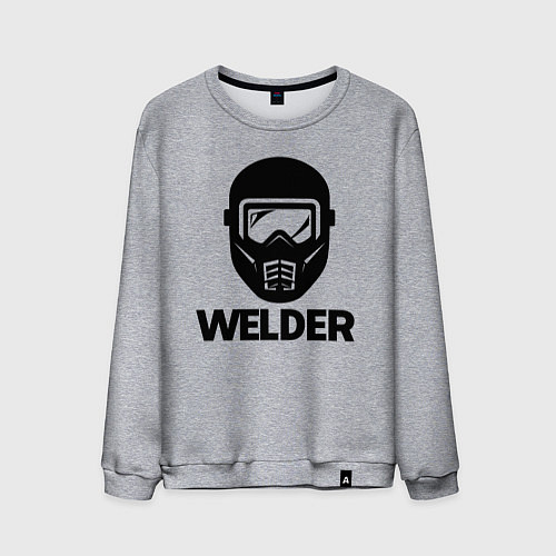 Мужской свитшот Маска сварщика / Меланж – фото 1
