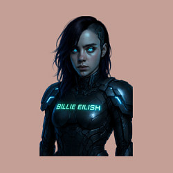 Свитшот хлопковый мужской Билли Айлиш в космическом костюме, цвет: пыльно-розовый — фото 2