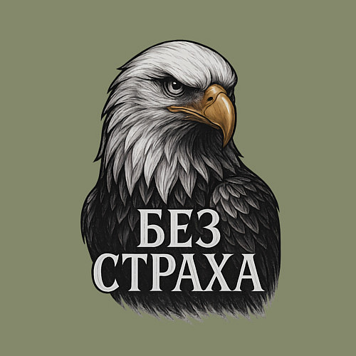 Мужской свитшот Орел - без страха / Авокадо – фото 3